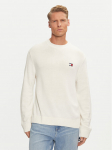Tommy Jeans Kampsun Badge DM0DM20706 Valge Regular Fit