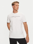 Tommy Jeans T-s&auml;rk Linear Logo DM0DM20744 Valge Regular Fit
