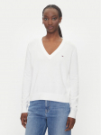 Tommy Jeans Kampsun Essential DW0DW19888 Valge Regular Fit