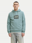 Jack & Jones Pluus Jjrain Sweat Hood 12288098 T&uuml;rkiissinine Regular Fit