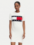 Tommy Jeans Igap&auml;evane kleit Flag DW0DW22853 Valge Slim Fit