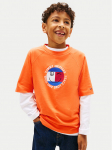 Tommy Hilfiger T-s&auml;rk Smiley Flag KB0KB10269 Oranž Regular Fit