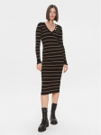 Liu Jo Kootud kleit MF3003 MS99E Must Slim Fit XS