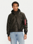 Alpha Industries Tehisnahast jope 123106 Must Regular Fit M