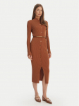 Elisabetta Franchi Kootud kleit AM-15S-61E2-V490 Pruun Regular Fit