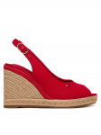 Tommy Hilfiger Espadrillid Flag High Wedge Espad Slingback FW0FW09343 Punane