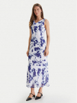Calvin Klein &Otilde;htune kleit Printed Chiffon Sl Cowl LV044F029G Valge Regular Fit