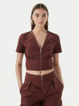 Patrizia Pepe S&auml;rkpluus 2C1672/A9B9-B887 Tumepruun Regular Fit