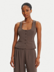 Bardot Vest Azilla Button 60003TB Pruun Regular Fit