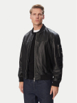 HUGO Nahkjope Ladamor  50567800 Must Regular Fit