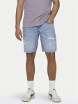 Only & Sons Teksap&uuml;ksid Edge 22029647 Sinine Straight Fit