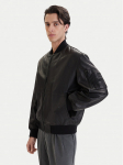 HUGO Nahkjope Lude 50553111 Must Regular Fit