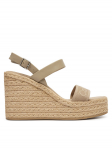 Calvin Klein Espadrillid Wedge Espad 70 Webbing Lth HW0HW02901 Beež