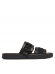 Calvin Klein Pl&auml;tud Ergon Buckle Sandal Wb Lth Aop HM0HM02096 Must