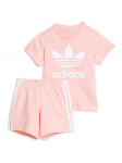 adidas Komplekti kuuluvad t-s&auml;rk ja &scaron;ortsid JC6580 Roosa Regular Fit 3M