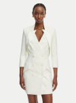 Elisabetta Franchi Kokteilikleit AB-925-61E2-V450 Valge Regular Fit
