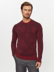 Boss Kampsun Motivo DARK RED Bordoopunane Regular Fit
