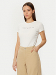 Tommy Jeans T-s&auml;rk Linear DW0DW18398 Valge Slim Fit