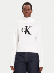 Calvin Klein Jeans Golf Chenille LV047D354G Valge Relaxed Fit