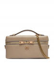 Tory Burch K&auml;ekott Charlie Quilted East-West Vanity Case 186036 Beež