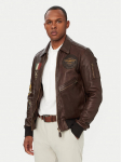 Aeronautica Militare Nahkjope 261PN5056U100839 Tumepruun Regular Fit