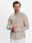 Calvin Klein S&auml;rk Linen Solid Slim Shirt K10K109286 Beež Slim Fit 44