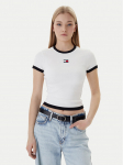 Tommy Jeans T-s&auml;rk Badge DW0DW22575 Ekr&uuml;&uuml;v&auml;rv Slim Fit