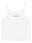 Calvin Klein Jeans Top LVCKSJB12G Valge Slim Fit 8Y