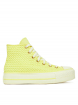 Converse Tennised Chuck Taylor All Star Lift Platform Knit A14967C Kollane