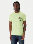 Tommy Jeans T-s&auml;rk City Sign DM0DM22553 Roheline Regular Fit