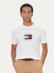 Tommy Hilfiger T-s&auml;rk Linear Flag MW0MW41338 Valge Regular Fit