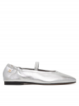 Tommy Hilfiger Baleriinad Silver Lth Ellastic Ballerina FW0FW09466 H&otilde;bedane