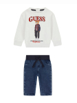 Guess Komplekti kuulub s&auml;rkpluus ja p&uuml;ksid I6BG02 K5804 Valge Regular Fit