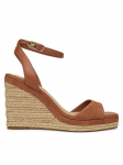 Tommy Hilfiger Espadrillid Leather & Suede High Wedge Espad FW0FW08803 Pruun