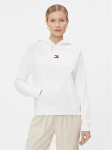 Tommy Jeans Pluus Badge DW0DW17326 Valge Boxy Fit