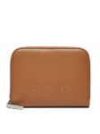 Calvin Klein Rahakott Embossed Logo Zip Md K60K612437 Pruun