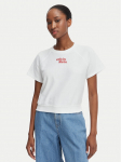 Calvin Klein Jeans T-s&auml;rk TOWEL LV047G287G Valge Cropped Fit