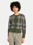 Element Kardigan Plaid Cardigan W ELJSW00113 Roheline Regular Fit