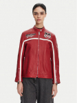 PINKO Nahkjope 105296 Bordoopunane Regular Fit