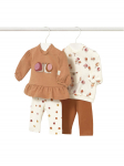 Mayoral Komplekt 2 paari dressip&uuml;kse ja 2 pluusi 2710 Beež Regular Fit 12M