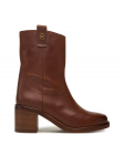 Tommy Hilfiger Saapad Riding Lthr Mid Boot Block Heel FW0FW08776 Pruun