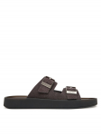 Calvin Klein Pl&auml;tud Ergon Double Bar Sandal Su HM0HM02094 Pruun