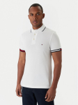 Tommy Hilfiger Polo s&auml;rk Flag Cuff MW0MW38458 Valge Slim Fit