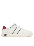 Tommy Jeans Tossud Lightweight Flag Leather Court EM0EM01758 Valge