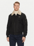 Aeronautica Militare Tehisnahast jope 242PN948PL248 Must Regular Fit