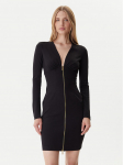 Just Cavalli Kootud kleit 79PAO937 J0092 Must Slim Fit
