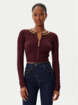 Elisabetta Franchi Kardigan MK-29B-56E2-V450 Bordoopunane Regular Fit