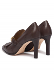 LAUREN RALPH LAUREN Poolsaapad Colleen Perforated Calfskin Kiltie Pump 802P02364004 Tumepruun