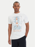 Nautica T-s&auml;rk NAUTICA-W126-NAMTS-1012-01P Valge Regular Fit