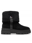 Tommy Hilfiger Saapad Faux Fur Suede Roll-Down Boot FW0FW08158 Must 37